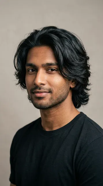 Shoulder-length layers haircut for a heart face